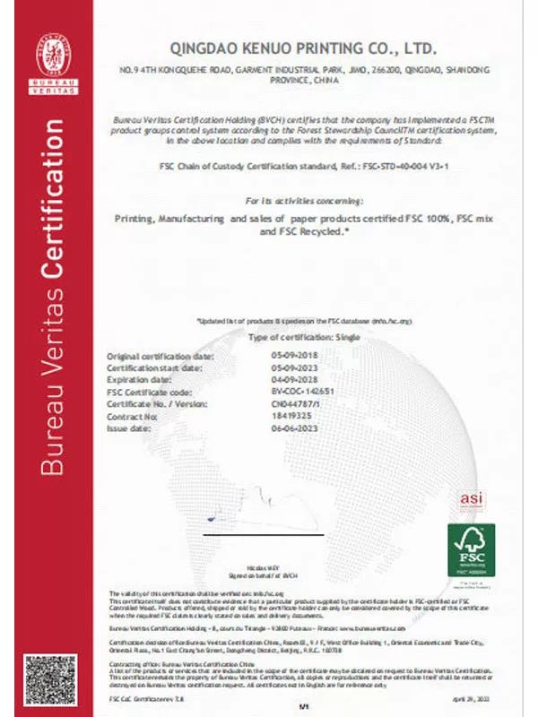 Certification - FSC